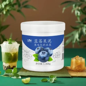 1.36kg Fruit Jam Puree With Real Pulp for Bubble Tea Shop Fruit Tea Raw Materials