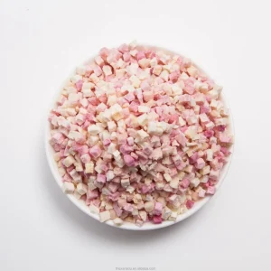 10*10mm Diced Juicy Peach With Sugar Freeze Dried Fruit Sweet Cubes for Ingredient Bakery Snacks Organic FD Fruit Custom Accept