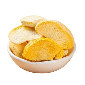 100 G bag Flavored FD Freeze Dried Honey Peach Crisps Shandong Dried Fruit Snack for Snowflake Cakes 360 Day Shelf Life