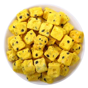 100% Natural Dried Diced Fruit Freeze Dried Passion Fruit Cubes Pure Pulp FD Fresh Fruit Tea 5A Quality