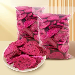 100% Natural FD Bulk Freeze Dried Dragon Fruit Slices Sweet High Quality Freeze Dried Zero Dragon Fruit Crisps Snacks