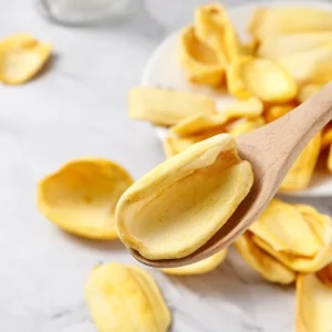 100% Natural Freeze Dried Jackfruit Chips Crispy No Additive Tropical Fruit for Snack Trail Mix Baking Bulk OEM Custom