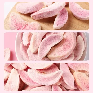 100% Natural Ingredients Freeze Dried Peach Crisps Fruit & Vegetable Crisps Baked Snack Bulk Packaging