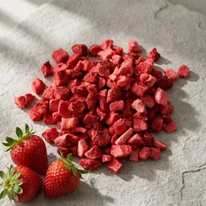 100% Pure Freeze Dried Strawberry Cubes No Additives Raw Material for Food Processing