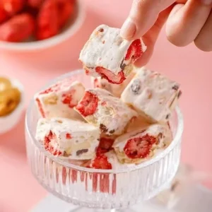 1000g Sweet Fresh Snowflake Hard Strawberry Desserts Snacks Ready Eat Small Independent Bags Bulk