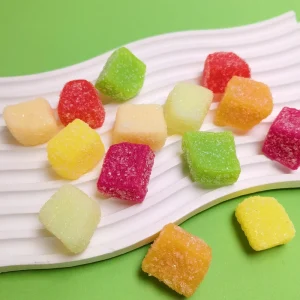 100Pcs Realistic Lifelike Fruit Slice Sweets Candy Model Artificial Apple Mango Watermelon Fruit Candies for Party Decoration