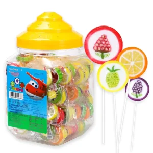 10g 100pcs Rainbow Sliced Candy Bucket Assorted Fruity Sweets with Natural Flavors for Kids Party Christmas Gift