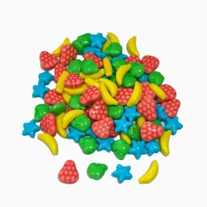 10g HACCP Certified Multi Colored Fruit Press Glucose Hard Candy Tablet Fruity Flavor Acid Ingredients Decorated Filling Bag
