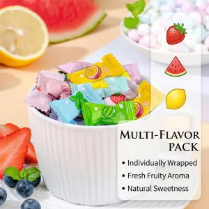 12 Mint Vitamin C Hard Candy Individually Wrapped Bag Mix Pack Factory OEM Private Label Supermarket