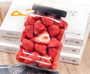120gram Plastic Bottle Crispy FD Bulk GMO Organic Freeze Dried Sliced Strawberries HACCP Certified Vacuum Pack