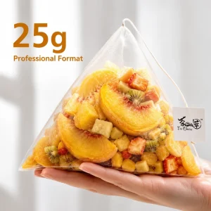 125g Yellow Peach Chunk Fruit Tea 5 Bags 100% Natural Low Temp Dried Organic Caffeine-Free for Hot Cold Brew