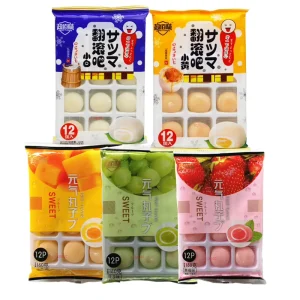 180g Japanese Mochi Fruit Rice Cakes Daifuku Sweet Dessert 5 Flavors Strawberry Mango Grape Mochi Snack Bites Asian Snacks