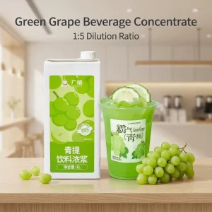 1L Concentrated Green Grape Juice Syrup Fruit Pulp Concentrate for Milk Tea Smoothie and Iced Beverage Bulk Supply
