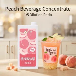 1L Factory Price Concentrated Peach Juice Syrup Fruit Juice Content Greater Than 90%
