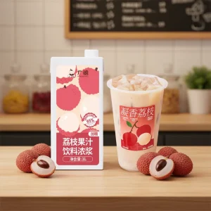 1L Premium Concentrated Lychee Juice in Box Packing for Bubble Tea Drink