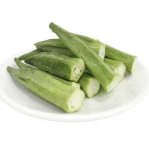 1kg Green Freeze Dried Okra Fruit and Vegetable Snacks Sweet Hard Texture Bulk Pack