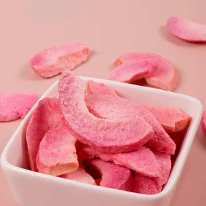 1kg Pink Peach Sliced Bulk Sweet Crispy Ready to Eat FD Water Freeze Dried Fruit World Snacks