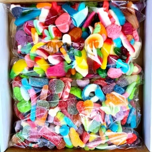 1kg bag Halal Sweet Sour Bulk Gummy Candy Fruit Flavor Soft Candy Sugar Coated Gummy Candy
