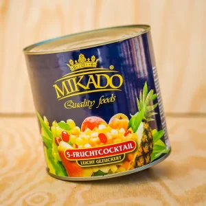 2560ml Bulk Packaging Mixed Fruits in Can Sweet Flavored Apple Pineapple Peach Pear Free Samples