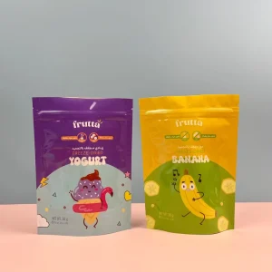 30g 50g Freeze Dried Fruit Stand up Pouches Heat Seal PET/AL/PE Material Customized Printing Banana Yogurt Sugar Food Grade