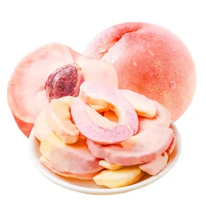 38g Sweet Hard Freeze Dried Peach with White Chocolate in Bag Ready to Eat