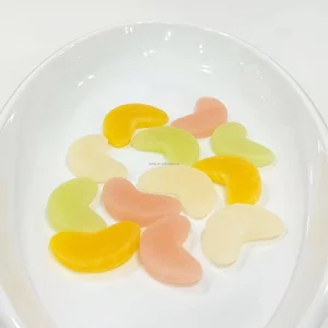 3D Fruit Shaped Real Fruit Juice Crispy Apple Gummies Jelly Fruit Apple Slices Dried Fruit Candy