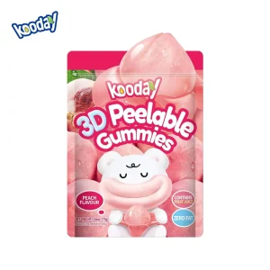 3D Peelable Peach Gummies Fun Interactive Snacks with Authentic Sweet Peach Flavor for Kids Adults and Daily Leisure Moments