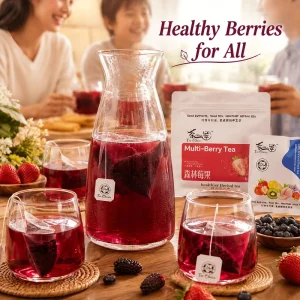5 Bags 150g Multi Berry Kiwi Apple Blended Freeze Dried Organic Caffeine Free Premium Flavored Health Tea