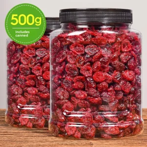 500g High quality Dried Cranberries Sweet Healthy Nutrition Crispy Fragrance Freeze Dried Fruit Can (Tinned) China