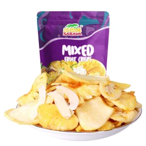 55g 100g Sweet Nutritious Healthy Pineapple Mango Mixed Dried Fruits Freeze Dried Hard Fruit Chips Bag Ready Eat 12 Month
