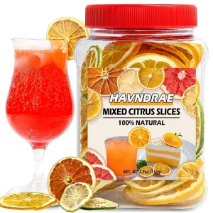 70+ Mixed Dried Citrus Slices 4 Varieties of Dehydrated Citrus Including Dried Orange Lemon Lime & Grapefruit for Cocktail Tea
