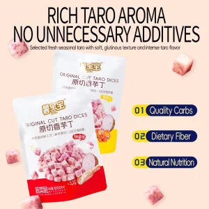 80g Crab Roe Low Temperature Fried Taro Dices Snack Factory Direct From Source Custom Packaging & Flavors Available