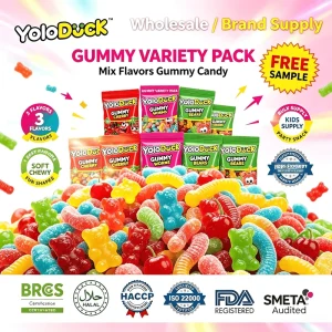80kg bag Halal Sweet Sour Bulk Gummy Candy Fruit Flavor Soft Candy Sugar Coated Gummy Candy
