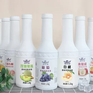 ANRAN Lemon Flavor Fruit Juice Concentrate Syrup with Sugar 1200g Bottle for Bubble Tea