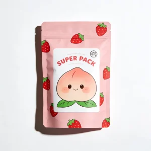 Aroma preserving High Shock Resistance Strawberry Peach Stand Up Pouch Food Grade Packaging Resealable Embossed Pet Food