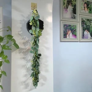 Artificial Small Eucalyptus Fruit Wildflower Arrangements Long Green Plant Vines Home Decor Party Wedding Wall Arch Layout
