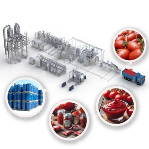 Aseptic Stainless Steel Tomato Concentrate Paste Tomato Sauce Pasta Maker Making Machine Production Line