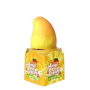 Asian Food mango 3D Shaped Hard Ice Cream Milk Chocolate Fruit Flavor 1-pack Frozen Ice Cream
