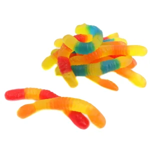 Assorted Fruit Flavor Sweet Sour Halal Jelly Worms Shape Gummy Candy