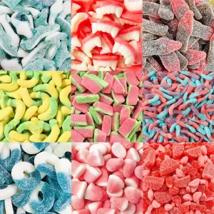 Assorted Fruit Flavor Sweet Sour Sand Jelly Halal Gummy Candy