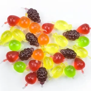 Assorted Mixed Fruit Popping Jelly Candy Rich Natural Fruit Flavor Soft Chewy Sweet Jelly Confectionery