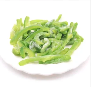 BRC HACCP Certified IQF Frozen Green Pepper Slice Blanched Vegetables