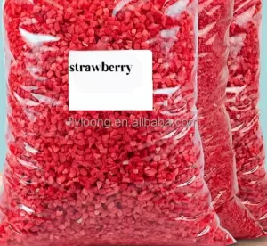 Best Quality Organic Freeze Dried Strawberries Sugar Free Cube Shaped Dice Natural Preserved Sweet and Sour Taste