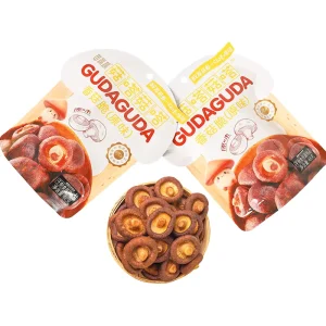 Best Selling Savory 48g Vacuum Packed Crispy Dried Shiitake Mushroom Slices Healthy Snack Halal Certified