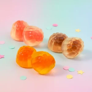Bi-color Raspberry Shaped Gummy Delicious Fruit Jelly Sweets for Global Retail Market