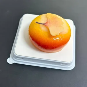 Birthday Party Afternoon Tea Frozen Mousse Cake Red Apricot Shape Cream Cheese Fruit Low Fat Halal Natural Sweet