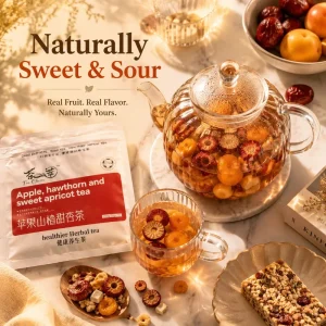 Blended Apple Hawthorn Sweet Apricot Tea Goji Red Dates Organic Caffeine Free Cold Brew Bags Vitality Health Tea