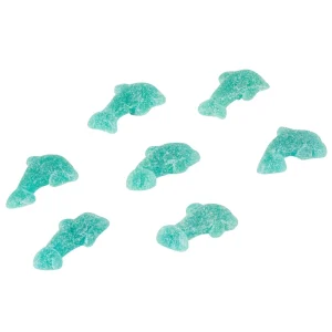 Blue Raspberry Dolphin Sour Gummies Sugar Coated Animal Shaped Soft Candy for Suppliers