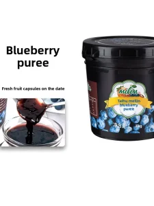 Blueberry Fruit Puree 1.3kg 1 Can Jam Baking Milk Tea Shop Special Sauce Made in China