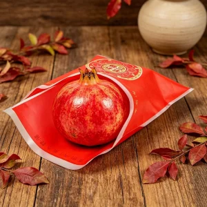 Breathable Fruit Packaging Bag for Pomegranate Fresh Produce Packaging Paper Bag With Custom Logo Printing